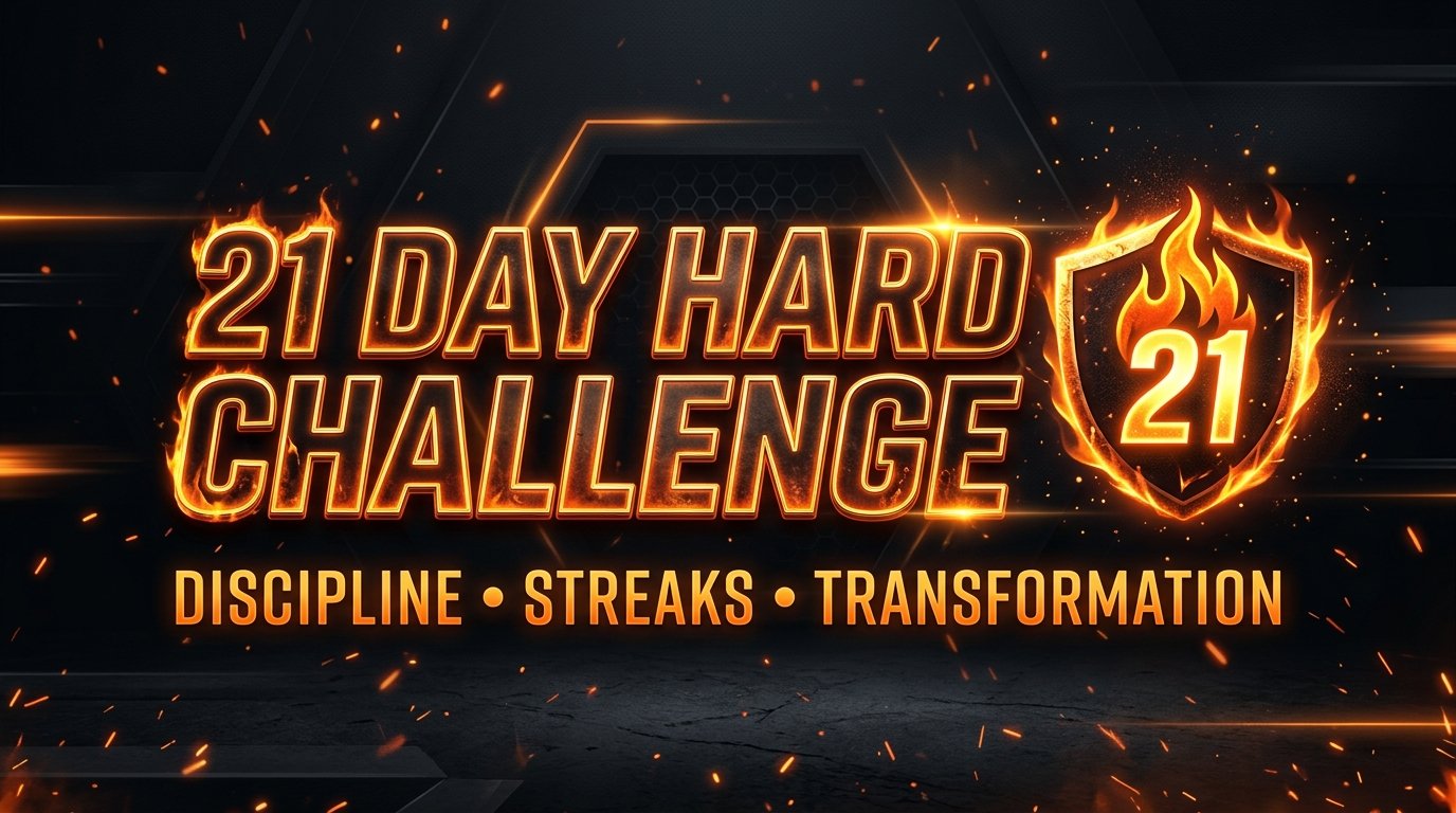 21 Day Hard Challenge Feature Banner